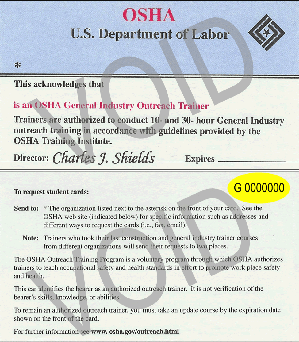 OSHA Card [Program Requirements + Benefits]  Creative Safety Supply Intended For Osha 10 Card Template