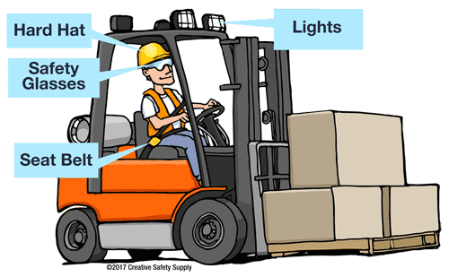 Steps to Protecting Workers from Forklift Hazards Signs, SKU: SP-0026