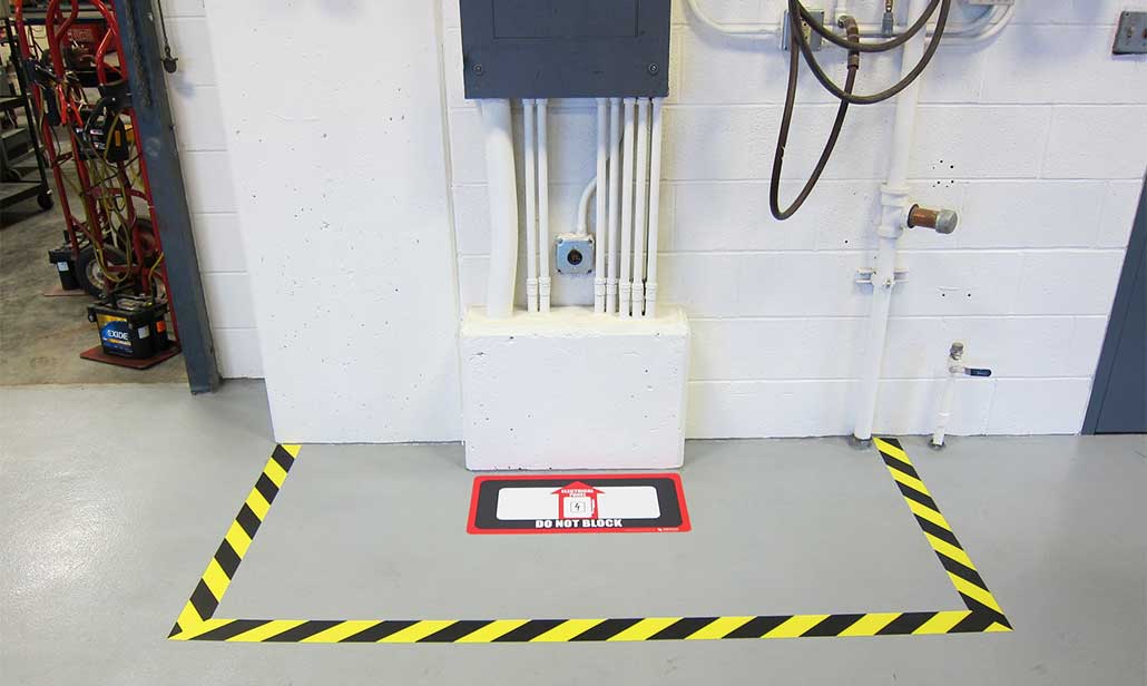 Floor Marking For Electrical Panel Compliance Creative Safety Supply