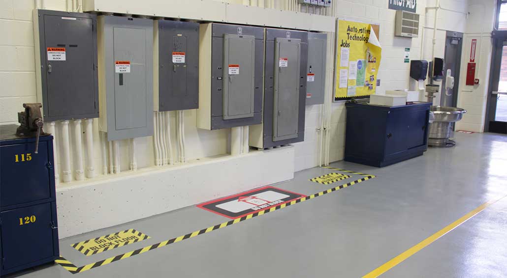 Floor Marking For Electrical Panel Compliance Creative