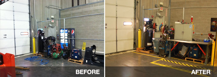 Creating Organized areas with Floor Markings