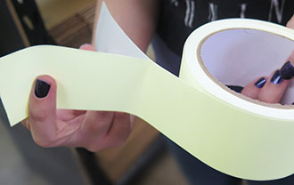 glow-in-the-dark tape has peel-and-stick application