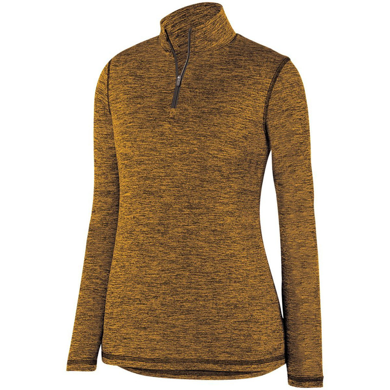 Ladies Intensify Black Heather 1/4 Zip Pullover