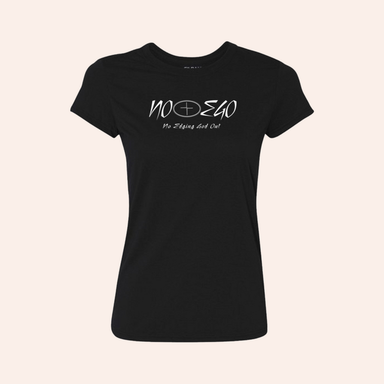 Black No Ego Message T-Shirt