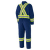 Pioneer 5539A Quilted Cotton Duck Safety Coverall - Navy | Safetywear.ca