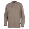 Pioneer 331 Flame Resistant Interlock 100% Cotton Henley Shirt - Beige | Safetywear.ca