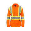 Pioneer 4441W Women's Cotton Twill Long Sleeve Shirt - Hi-Vis Orange | SafetyWear.ca