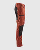 BLAKLADER 1655 Service Pants with Stretch | Burned Red/ Black