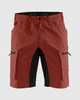 BLAKLADER 1656 Service Shorts With Stretch | Burned Red/ Black
