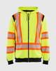 BLACKLADER 3448 Hi-Vis Full Zip Sweatshirt | Hi-Vis Yellow/ Black