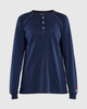 Women's FR Light Henley Stone | NAVY BLUE
