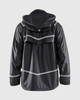 Hooded Rain Jacket with Reflective Details Black | BLACK