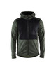 Tech Jacket - with hood Black | AUTUMN GREEN/BLACK