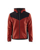 Knitted Fleece Jacket Autumn green/Black | BURNED RED/BLACK