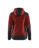 Women's Knitted Fleece Jacket Burned Red/Black | BURNED RED/BLACK