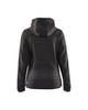Women's Knitted Jacket Grey melange/Black | DARK GREY/BLACK