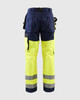BLAKLADER 7160 Women's Hi-Vis Work Pants | Navy Blue/ Hi-Vis Yellow