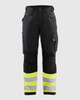 BLAKLADER 7164 Women's Visibility Ripstop Pant | Black/ Hi-Vis Yellow