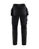 Women's 4-Way Stretch Work Pants Dark navy/Black | BLACK