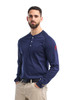 FR Light Henley (9.1cal) Stone | NAVY BLUE
