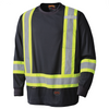 Pioneer 6997 Birdseye Safety Long Sleeve Shirt - Black | Safetywear.ca