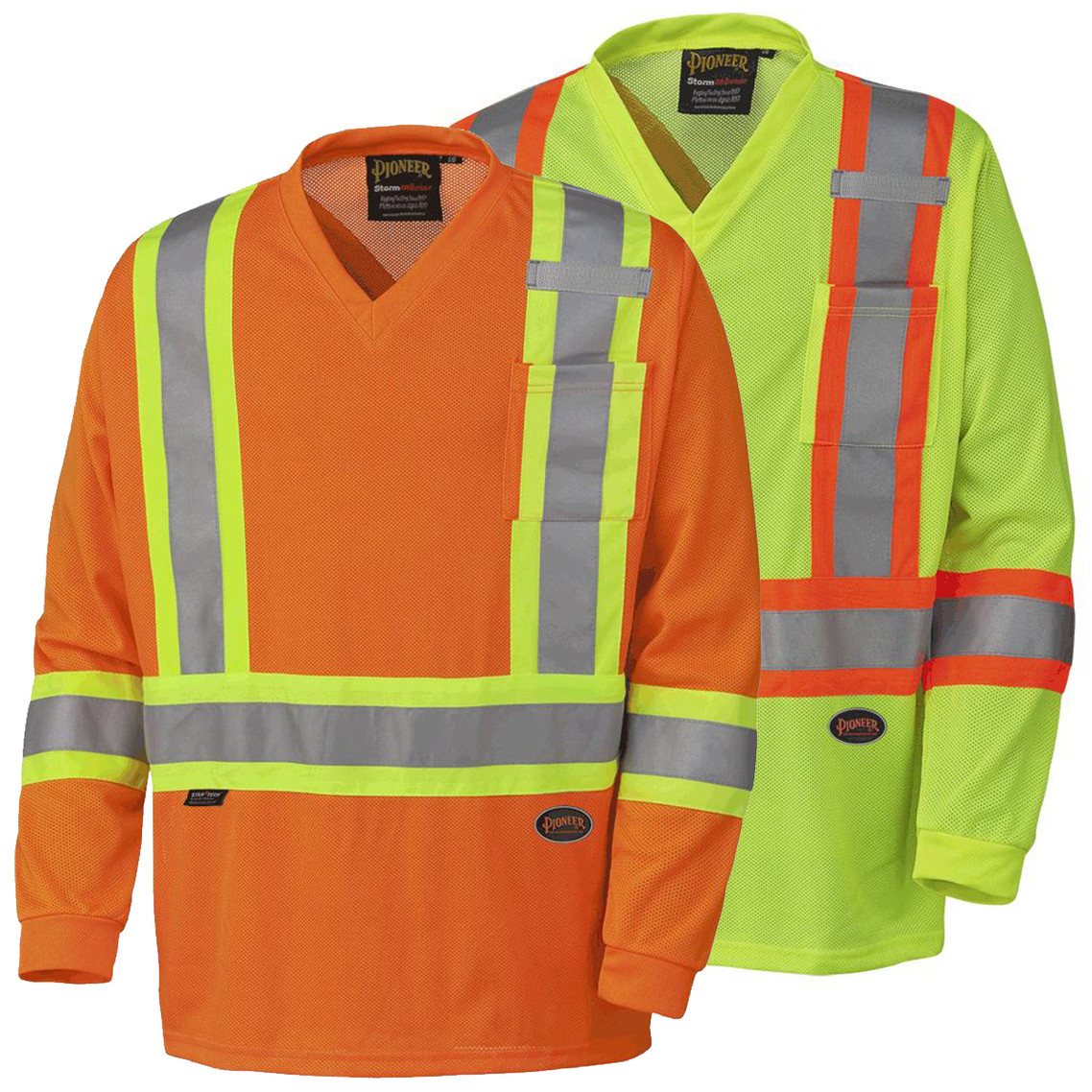 Pioneer 6984/6985 Safety Long Sleeve Micro Mesh Hi-Vis Shirt | SafetyWear.ca