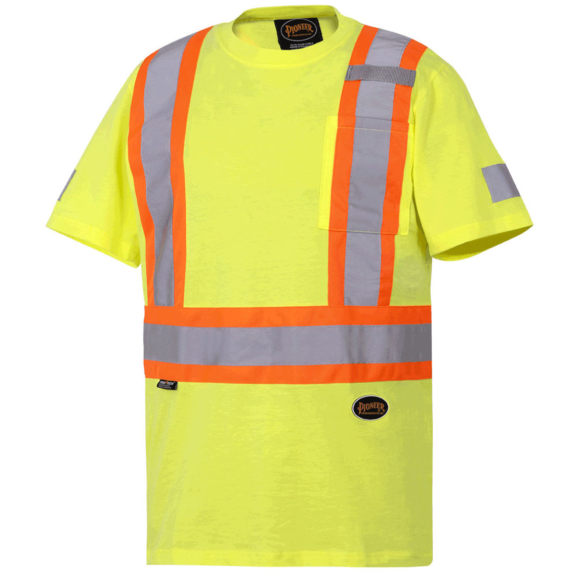 Pioneer 6980 100% Cotton Safety T-shirt - Hi-Viz Yellow/Green | Safetywear.ca