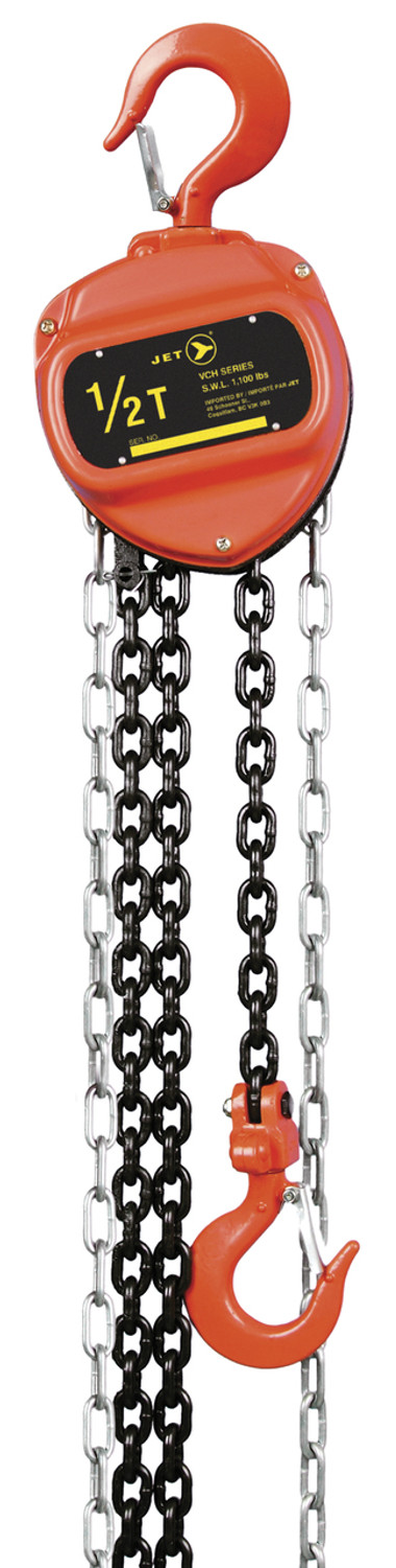 JET VCH-0520 1/2 Ton 20' Lift VCH Series Chain Hoist | SafetyWear.ca