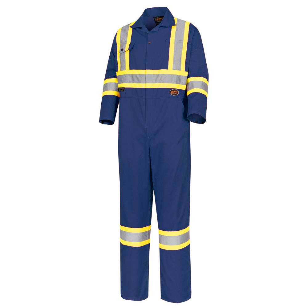 Pioneer 5516 Safety Poly/Cotton Coverall - Navy | SafetyWear.ca