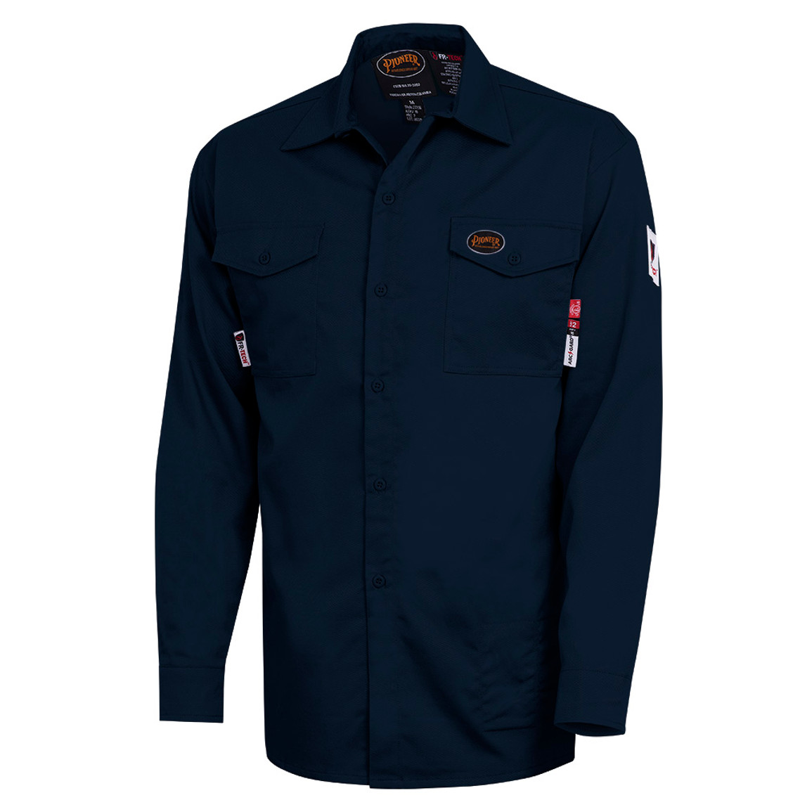 Pioneer 7742 FR-Tech® Flame Resistant/ARC Rated 7 oz Safety Shirt - Navy | Safetywear.ca