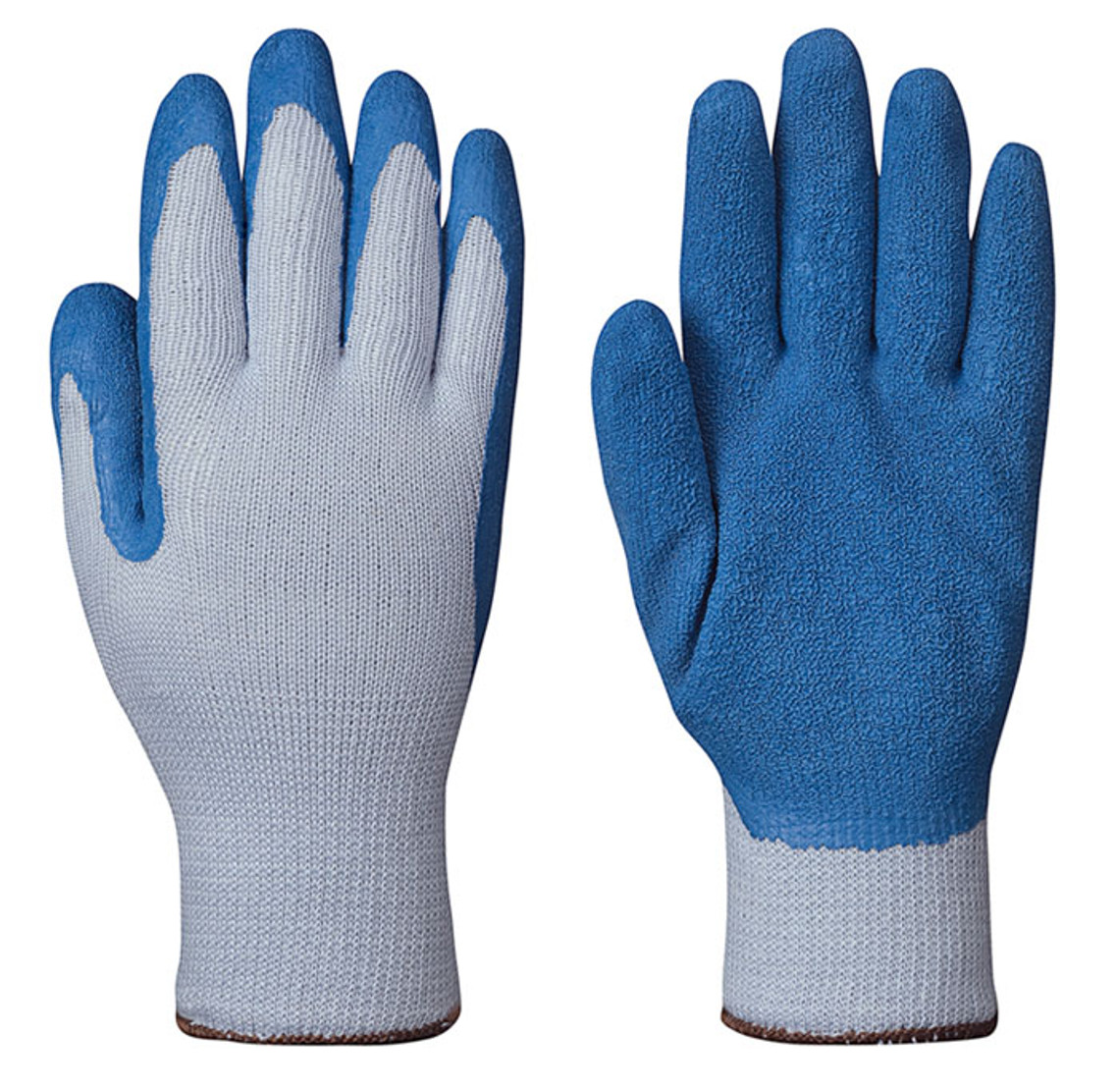 Blue Seamless Knit Latex Glove