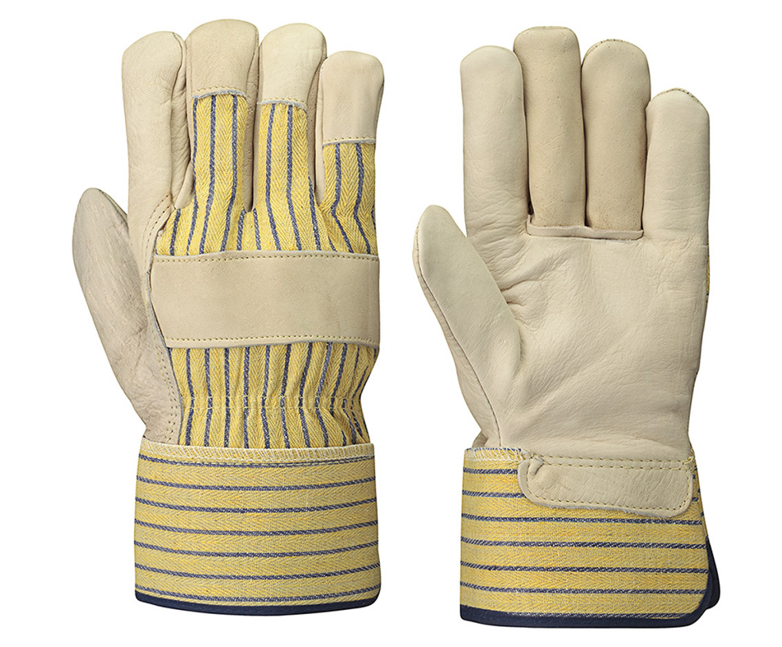 Beige/Yellow Stripe Fitter's Cowgrain Glove