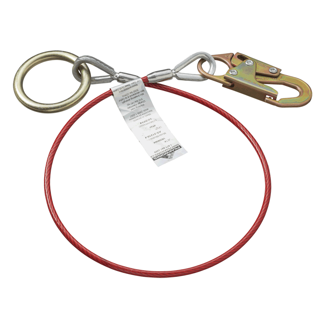 AS-21210-6 Cable Anchor Sling - Snap Hook & O-Ring - 6' (1.8 M) |  Safetywear.ca