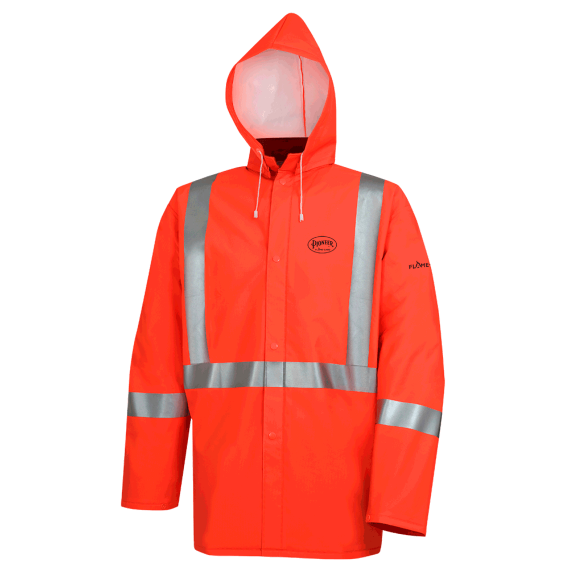 Pioneer 576J Flame Resistant Waterproof Rain Jacket - Hi-Viz Orange | Safetywear.ca