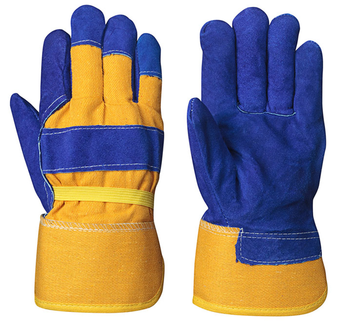 Blue/Yellow 655 Insulated Fitter's Cowsplit Glove