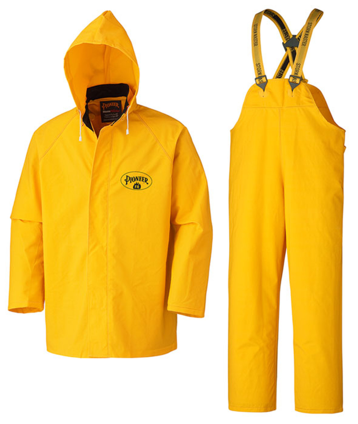 Pioneer 571 Flame Resistant Waterproof Heavy Duty 3-Piece Rainsuits - Yellow | Safetywear.ca