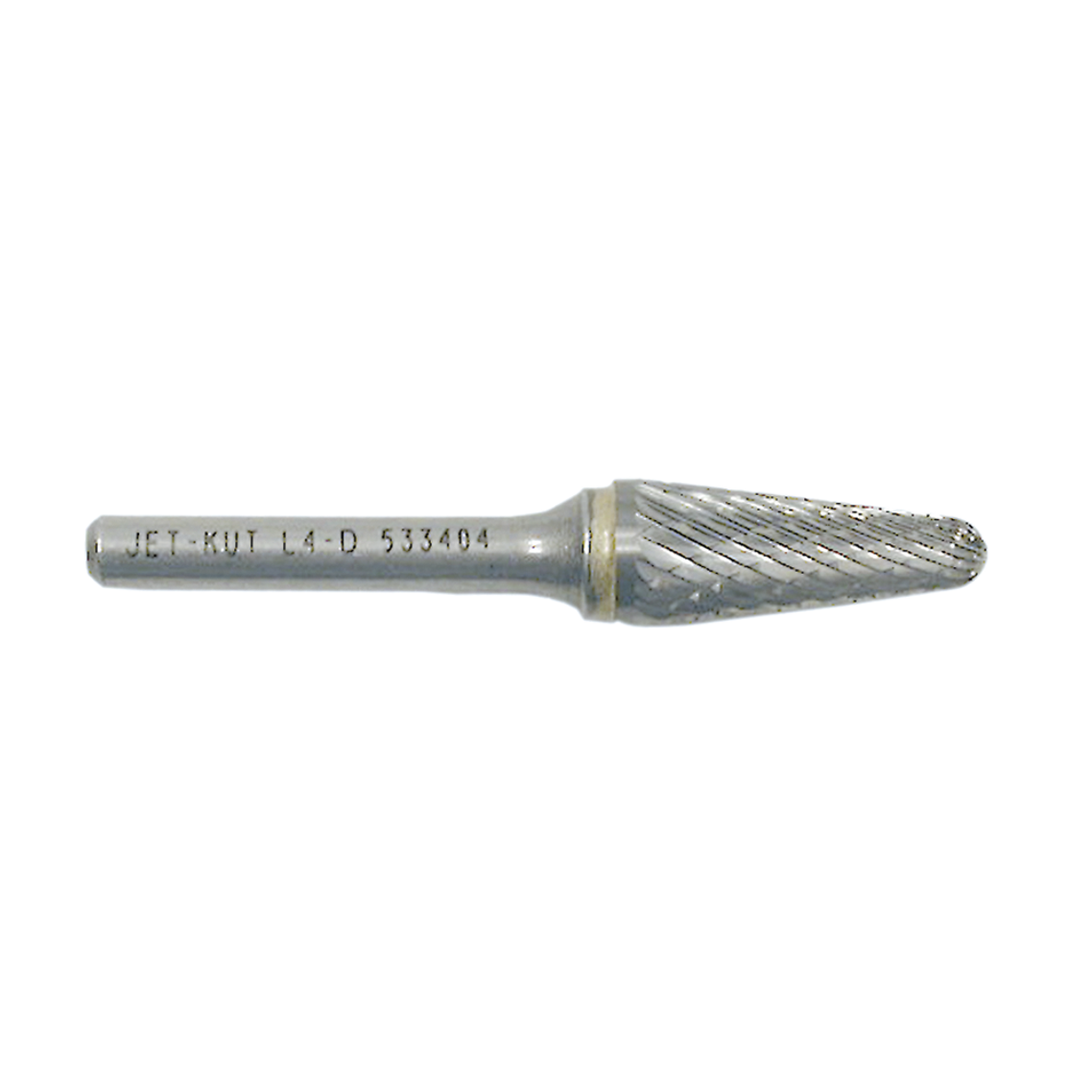 JET-KUT GP Carbide Bur - Double Cut 1/4" Shank - Taper (Radius End) - 3/8" | Safetywear.ca