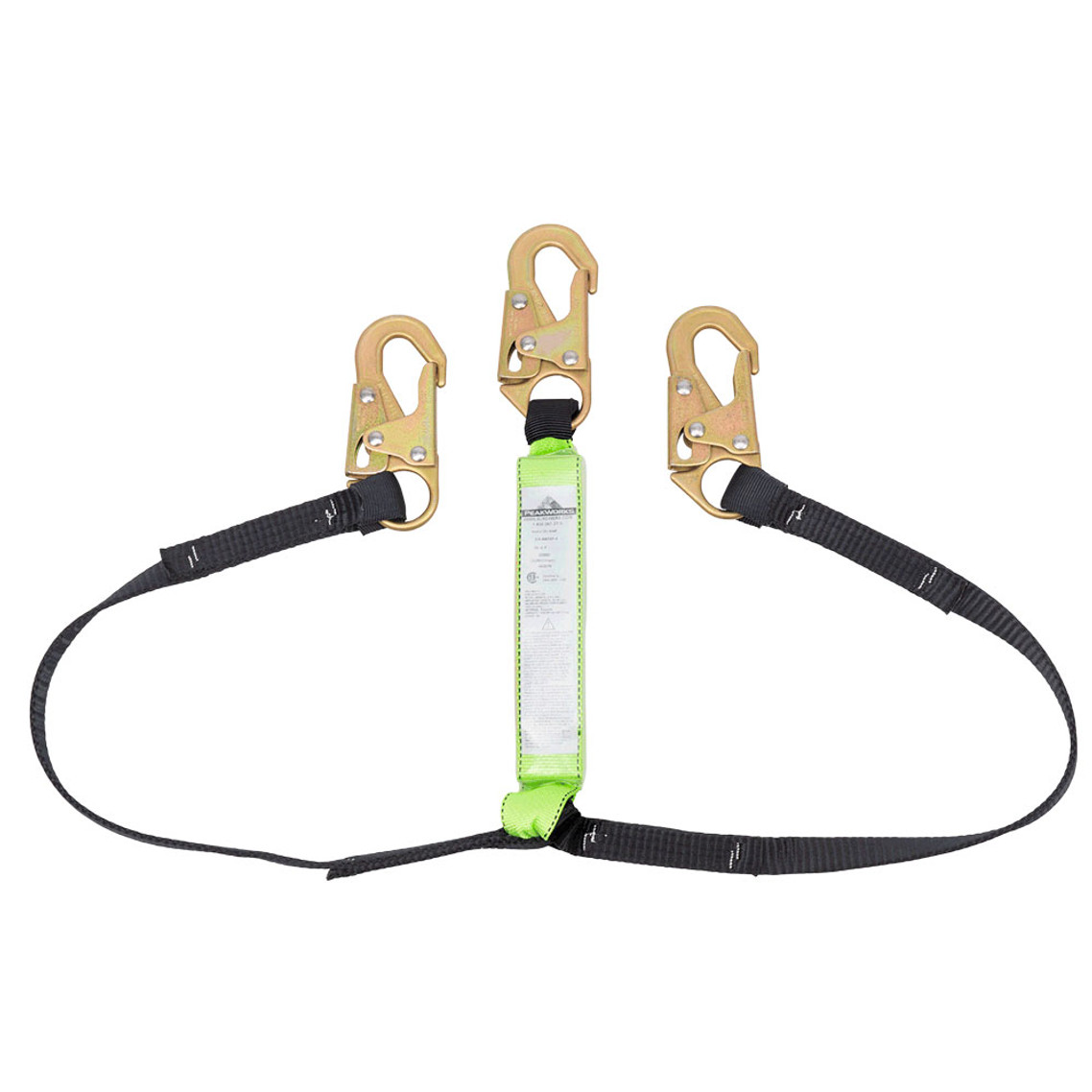 Peakworks SA-64000-4 Shock Absorbing Lanyard - Snap Hooks- 4' (1.2M) | Safetywear.ca