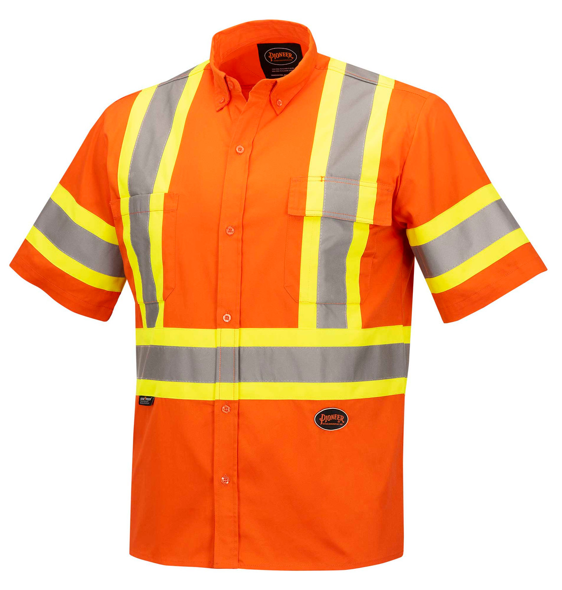 Pioneer Short Sleeve Cotton Safety Shirt - Hi-Viz Orange | Safetywear.ca