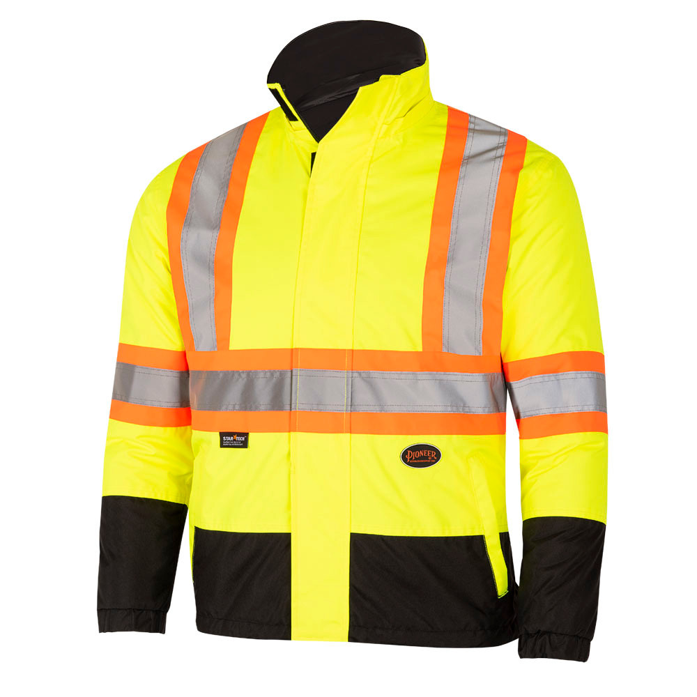 Pioneer 5771 Reversible Safety Jacket - Hi-Vis Yellow | SafetyWear.ca