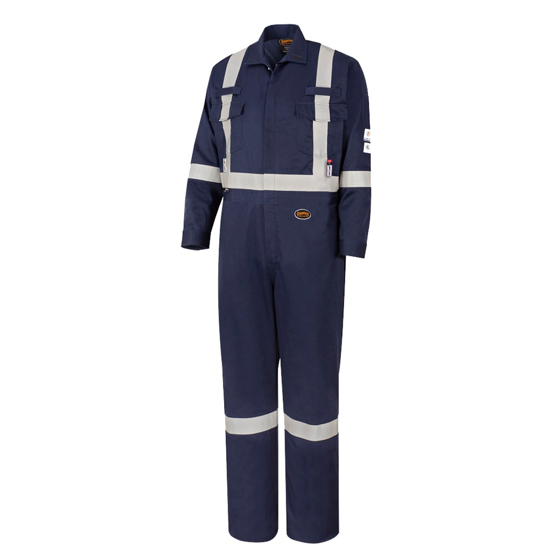 Pioneer 4481 Flash-Guard® Hi-Vis FR/ARC-Rated Welding Coveralls - Navy | SafetyWear.ca