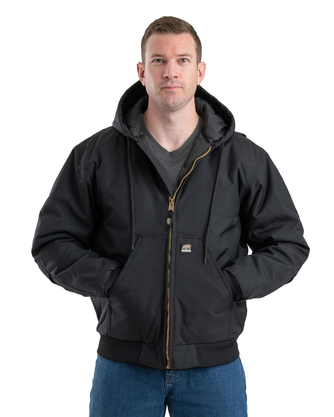 NJ51 Icecap Insulated Hooded Jacket | Black