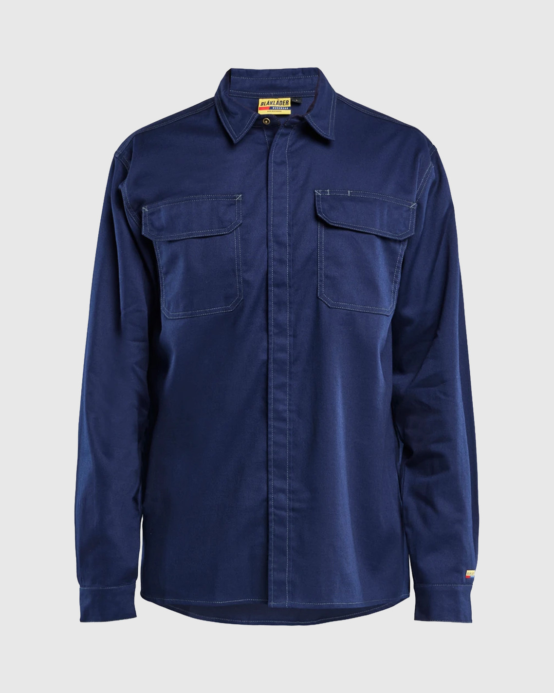BLAKLADER 3276 FR Collared Shirt | Navy Blue