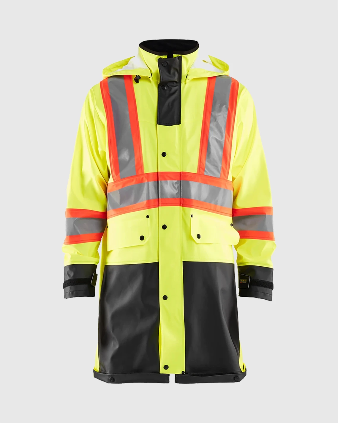 Hi-vis rain Coat Yellow Hi-viz/Black | YELLOW HI-VIZ/BLACK