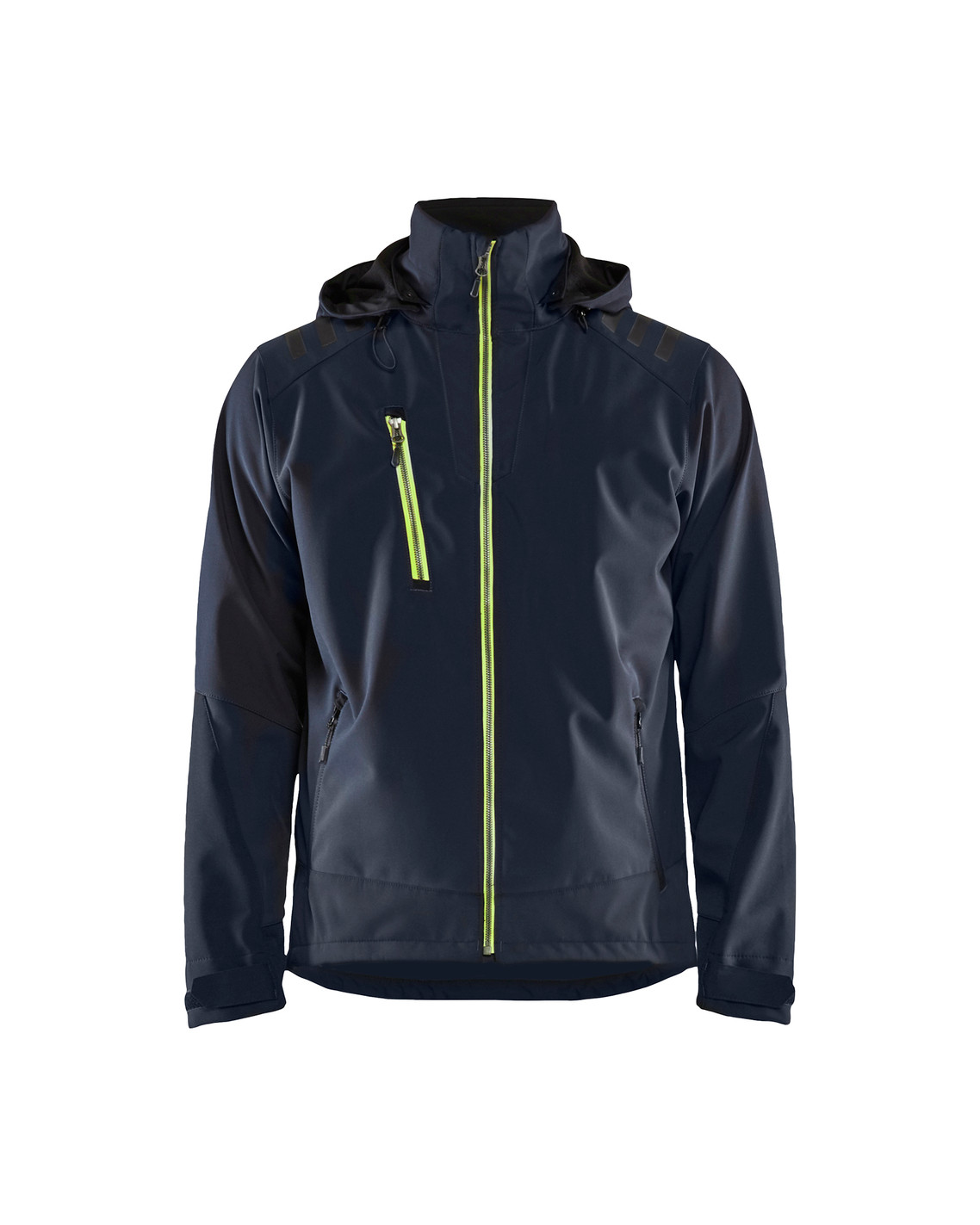 Stretch Softshell Jacket Dark navy blue/Hi-vis yellow | DARK NAVY BLUE/HI-VIS YELLOW