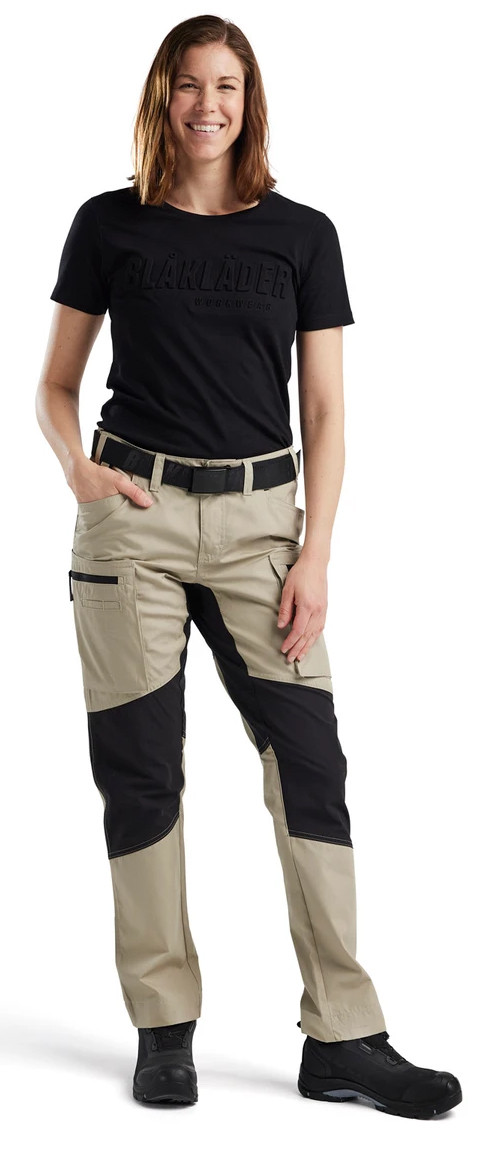 WOMEN'S SERVICE STRETCH PANTS Stone/Black | STONE/BLACK