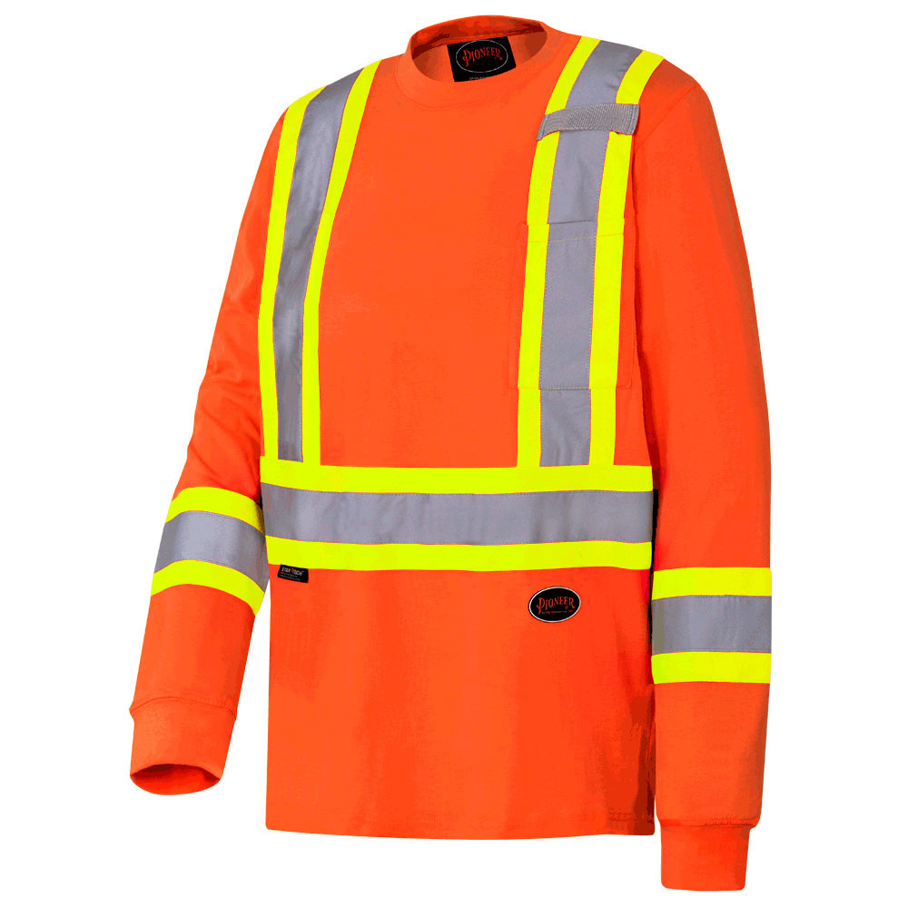 Pioneer 6981 Safety Long Sleeved 100% Cotton Shirt - Orange