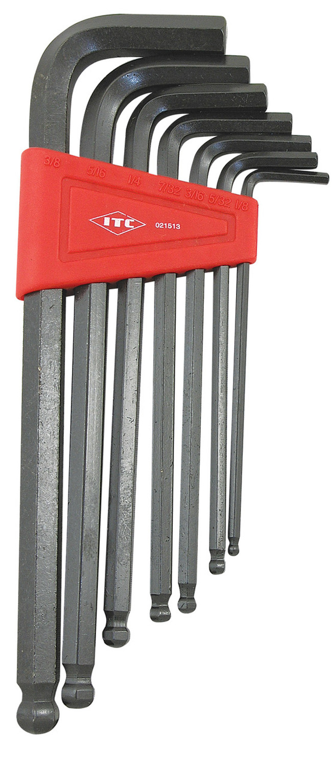 IHKB-7S 7 PC S.A.E. Ball Nose Hex Key Set