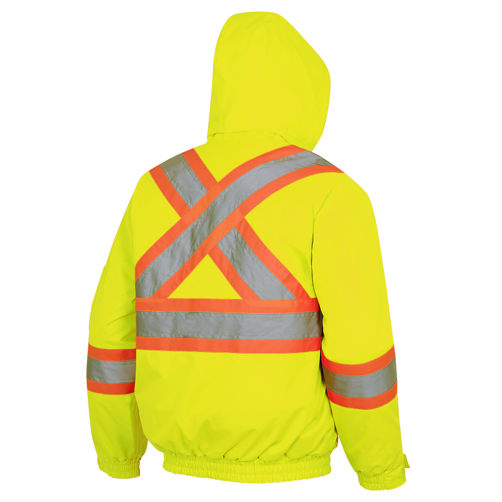 5017 HiViz Quilted Freezer Jacket Safetywear.ca