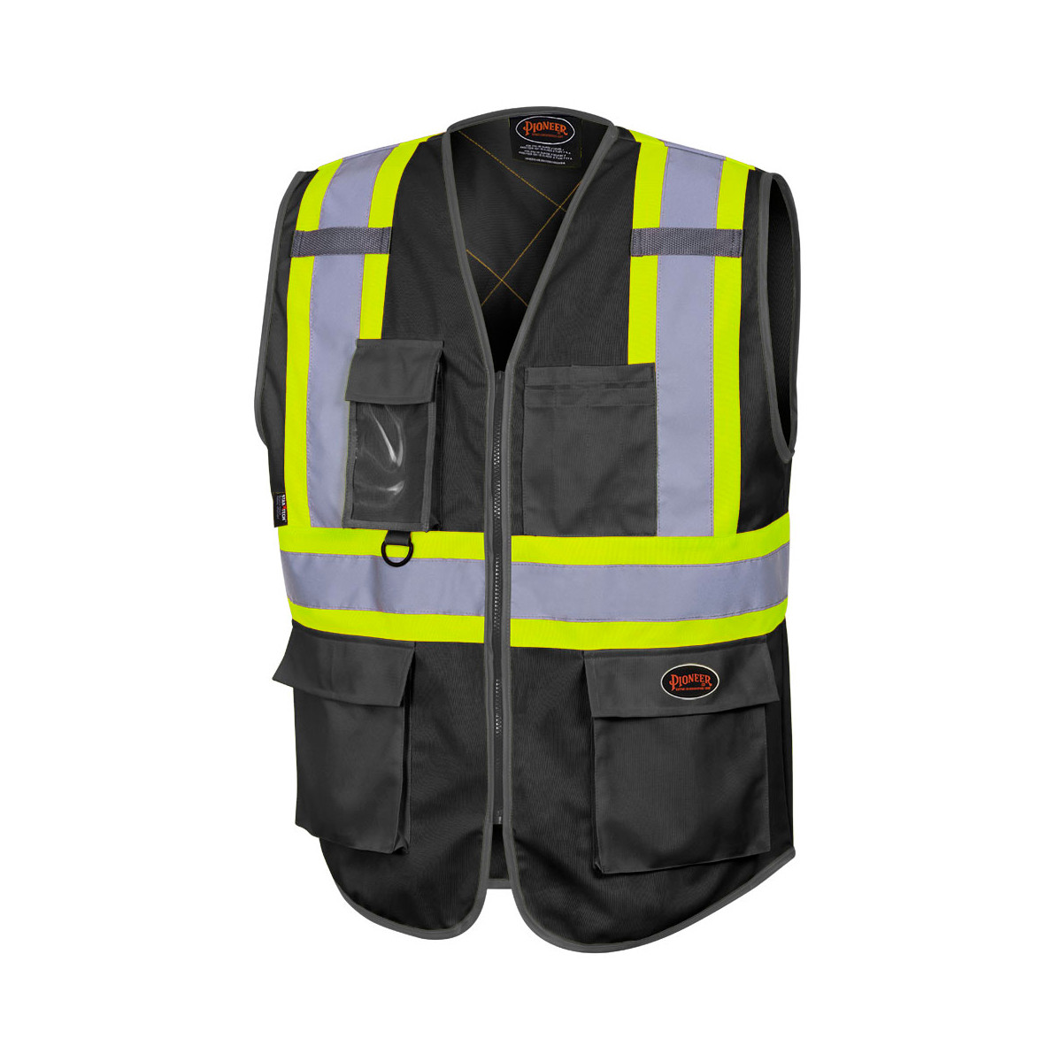 Pioneer Tricot Poly Zipper Front Multipockets Hi-Vis Safety Vests